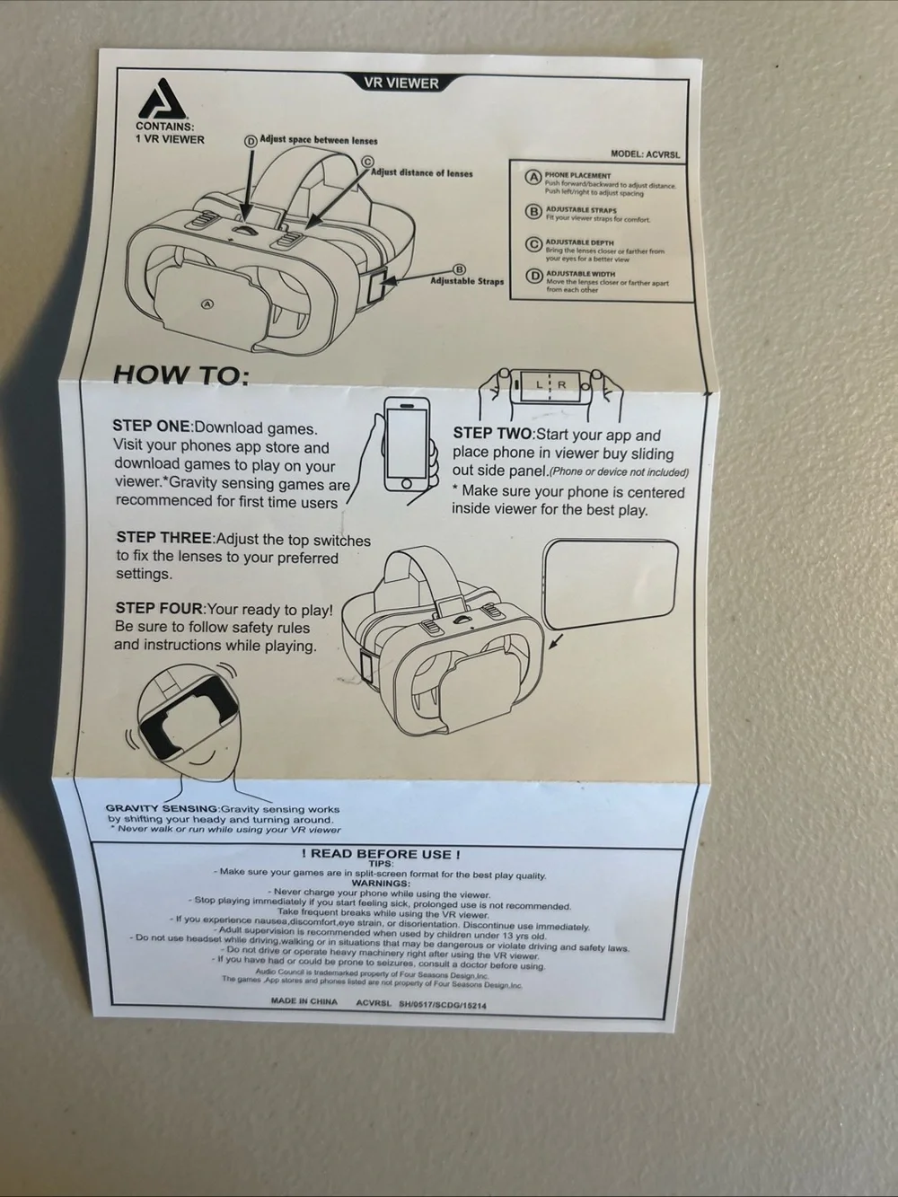 White Mobile Virtual Reality Viewer Headset